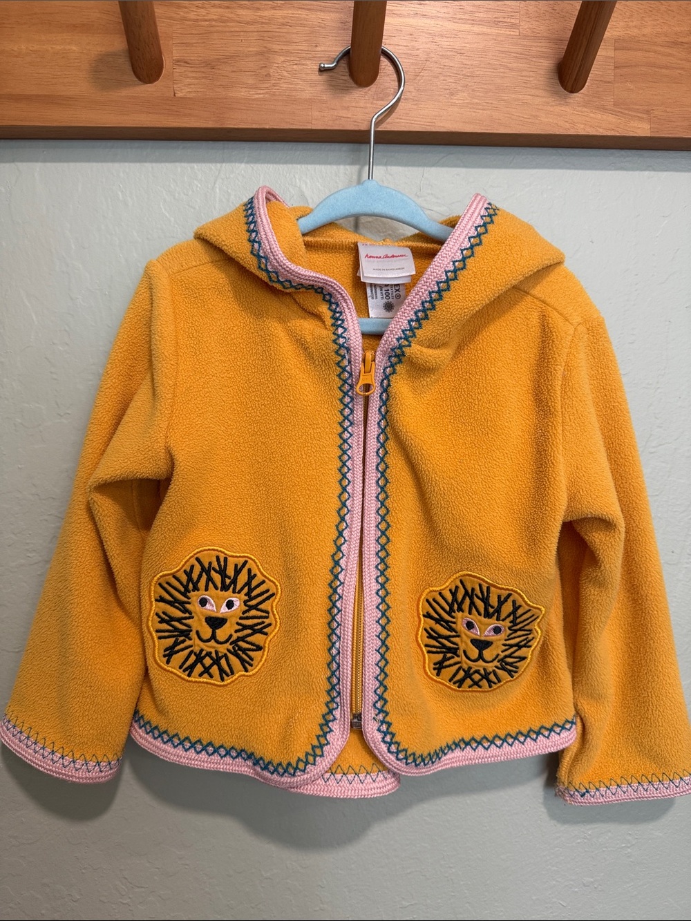Hanna Andersson Hooded Fleece Jacket - Size 12-18 Months
